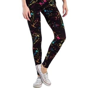 Tipsy Elves “Paint Splatter” leggings Size XL